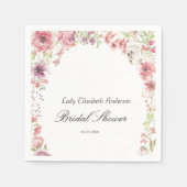 Budget Purple Florals Bridgerton Bridal Shower Serviette (Vorderseite)