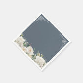 Budget Purple Florals Bridgerton Bridal Shower Serviette (Ecke)