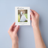 Budget QR CODE 2 Foto Hochzeit danke Flyer (Gruppe)
