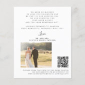 Budget QR CODE 2 Foto Hochzeit danke Karte (Rückseite)