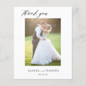 Budget QR CODE 2 Foto Hochzeit danke Karte (Vorderseite)