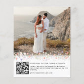 Budget QR-Code 2 Foto Hochzeits-Einladung Flyer (Hinten)