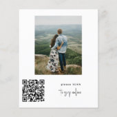 Budget QR CODE 2 Fotos Hochzeit Einladung (Rückseite)