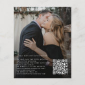 Budget QR CODE 2 Fotos Hochzeitseinladung Flyer (Hinten)