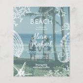 Budget QR CODE 3 Foto Sommer Strand Hochzeit (Vorderseite)