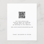 Budget QR CODE 4 Fotos Hochzeit speichern das Datu Flyer (Hinten)