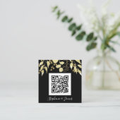 Budget QR Code Black Gold Hochzeit Einladung (Stehend Vorderseite)
