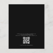 Budget QR Code Black & White Wedding Einladung (Rückseite)