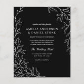 Budget QR Code Black & White Wedding Einladung (Vorderseite)