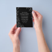 Budget QR Code Black & White Wedding Einladung Flyer (Gruppe)