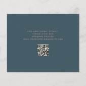 Budget-QR-Code-Blumen-Teal-Hochzeit-Sparen Sie das (Rückseite)