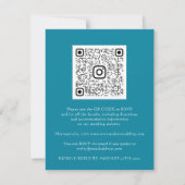 Budget QR CODE Blumenwiese Lila Aquamarin Blau (Rückseite)