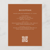 Budget QR Code Burnt Orange Hochzeit Einladung Flyer (Hinten)
