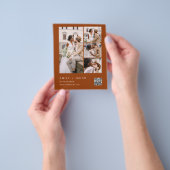Budget QR Code Burnt Orange Hochzeit Einladung Flyer (Gruppe)