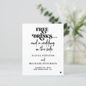 Budget QR code casual wedding save the date card (Stehend Vorderseite)