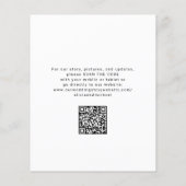 Budget QR code casual wedding save the date card (Rückseite)