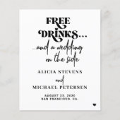 Budget QR code casual wedding save the date card (Vorderseite)