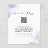 Budget QR Code Dusty Blue Watercolor Wedding (Rückseite)