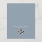 Budget QR Code Dusty Blue Wedding Einladung (Rückseite)
