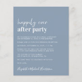 Budget QR Code Dusty Blue Wedding Reception Einlad (Vorderseite)