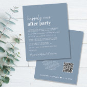 Budget QR Code Dusty Blue Wedding Reception Einlad