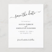 Budget QR-Code einfache Foto Hochzeit speichern Si Flyer (Vorne)