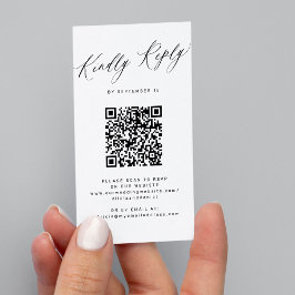 Budget QR Code einfache minimalistische Hochzeit R Begleitkarte