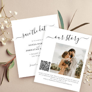 Budget QR-Code einfaches Foto Hochzeit Termin merk