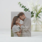 BUDGET-QR-Code Elegant Terrakotta-Foto-Hochzeit (Stehend Vorderseite)