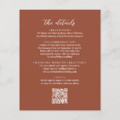 BUDGET-QR-Code Elegant Terrakotta-Foto-Hochzeit (Rückseite)