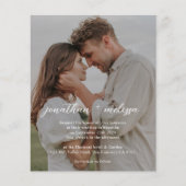 BUDGET-QR-Code Elegant Terrakotta-Foto-Hochzeit (Vorderseite)