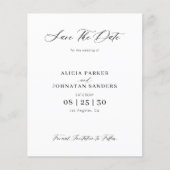 Budget QR Code elegante Foto Hochzeit speichern Si (Vorderseite)