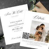 Budget QR Code elegante Foto Hochzeit speichern Si
