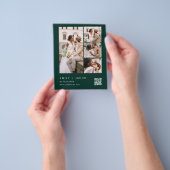 Budget QR Code Emerald Green Wedding Einladung Flyer (Gruppe)