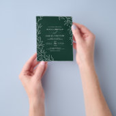 Budget QR Code Emerald Green Wedding Einladung Flyer (Gruppe)