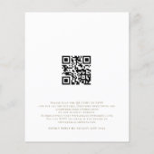 Budget QR Code Eucalyptus Gold Hochzeit Einladung (Rückseite)