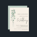 Budget QR Code Eucalyptus Ivory Hochzeit Einladung<br><div class="desc">Eine günstige BUDGET-Alternative für eine kleinere Größe von 4, 5 x 5, 6 Zoll, die ein Gewicht von 110 lbs hat, die ähnlich dick ist wie eine Postkarte (sie ist jedoch nicht als Postkarte geeignet). BITTE BEACHTEN SIE, DASS ES EINE Einladung pro Blatt gibt. Budget QR Code Eucalyptus Elfenbeinheirat Einladung....</div>