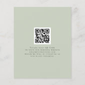 Budget QR Code Eukalyptus Floral Wedding Rett Date (Rückseite)