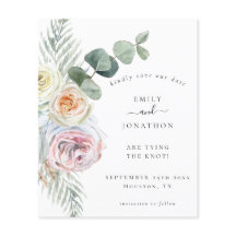 Budget QR Code Eukalyptus Floral Wedding Rett Date