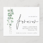 Budget QR Code Eukalyptus Forever Save the Date (Vorderseite)