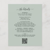 Budget QR Code Eukalyptus Sage Wedite Einladung (Rückseite)