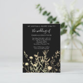 Budget QR CODE Floral Meadow Gold Black (Stehend Vorderseite)