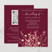 Budget QR CODE Floral Meadow Gold Marsala (Vorne/Hinten)