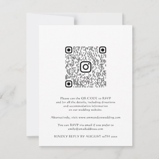 Budget QR CODE Floral Meadow Rose Glitzer (Rückseite)