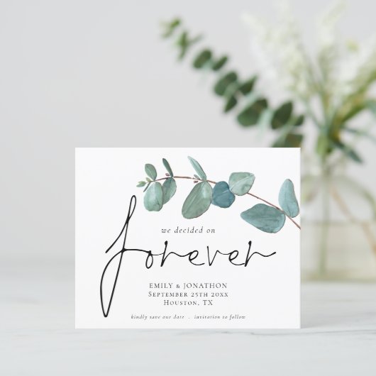 Budget QR Code Forever Eukalyptus Rett Datum (Stehend Vorderseite)