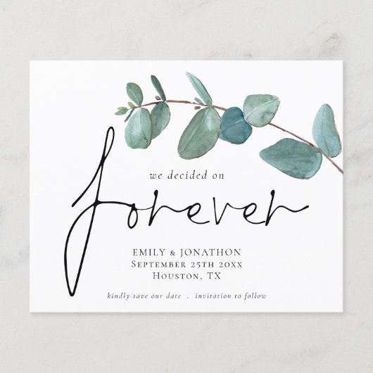 Budget QR Code Forever Eukalyptus Rett Datum (Vorderseite)