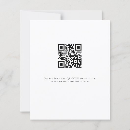 Budget QR Code Foto Abend Empfang Hochzeit (Rückseite)