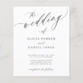 Budget QR Code Foto elegante Hochzeit Einladung Flyer (Vorne)