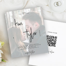 Budget QR CODE Foto Hochzeit Einladung