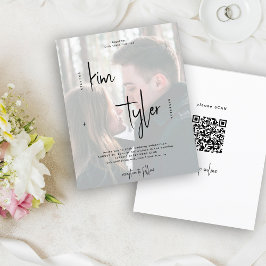 Budget QR CODE Foto Hochzeit Einladung